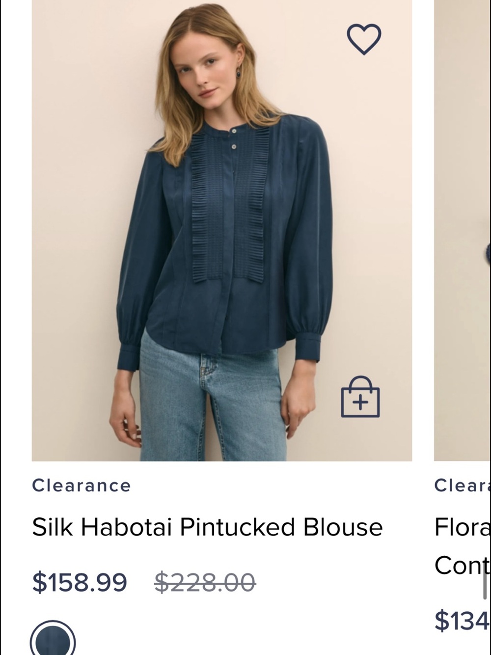Brooks Brothers Navy Pintuck Front Blouse (NWT)